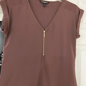 Purple top with zipper